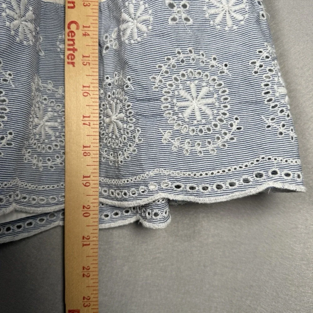 Tommy Hilfiger Mini Skirt Lace Blue 100% Cotton Sz 8 - Picture 11 of 11